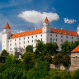 Medieval castle on hill in Bratislava