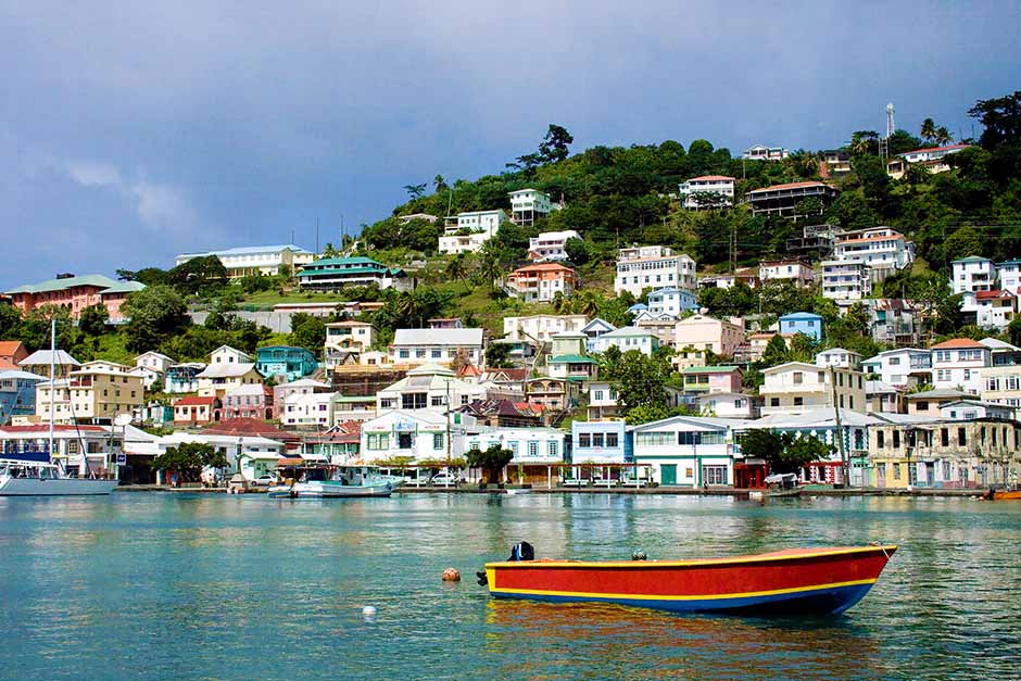 Houses by the water in Dominca