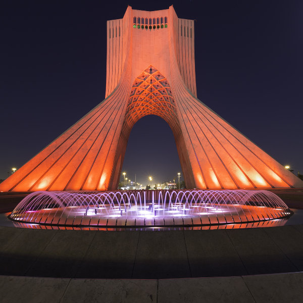 Azadi Tower at Night Tehran