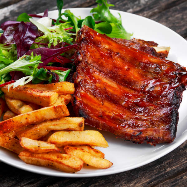 Marinated Ribs With Chips