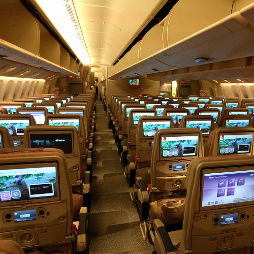 Emirates in flight